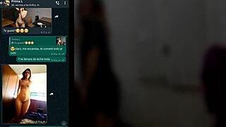 Whatsapp con mi prima se pone caliente y termina en mi cuarto video.