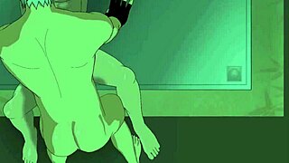 Gay Naruto characters Kakashi and Kabuto engage in intense anal sex in bara yaoi style