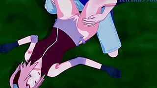 Sakura and Naruko fuck Sasuke intensely