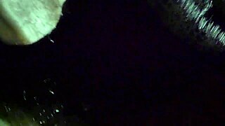 Wow, ebony babe spits on monster cock then sucks it in car!