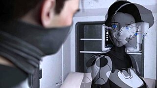 Projekt passion blowjob from busty brunette ai robot