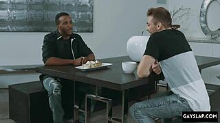 Hot Black Gay Bodybuilder Barebacks Muscular French Guy