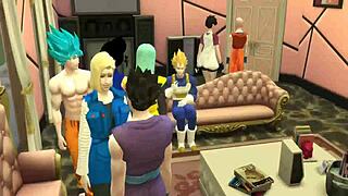 videl and no 18 swapping husbands in dragon ball hentai, getting fucked hard like cheating milfs.