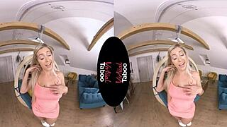 Virtual taboo the blonde masturbates shaved pussy to orgasm