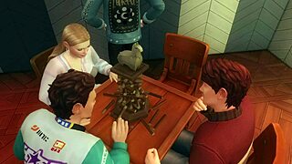 Gangbang At Bowling Alley With Closeup Blowjobs And Cunnilingus