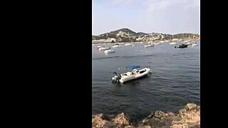 Teasing blonde teen 18+ in bikini on spring break holiday