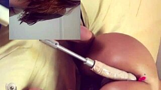 Big Ass Latina Uses Fuck Machine For Intense Anal Orgasm On Webcam.