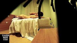 hidden cam records fat woman oral sex