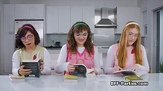 Geek Chicks Crave Books and Hard Cock at Wild Party!