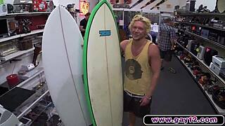 Blonde Muscular Bodybuilder Surfer Dude Gets Fucked By Gay Cock