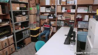 shoplyfter teen 18+ drilled hard from behind by lp officer