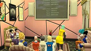 videl and no 18 swapping husbands in dragon ball hentai, getting fucked hard like cheating milfs.