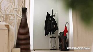 blonde deepthroats coworker's dick