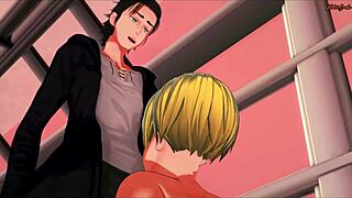 eren fucks armin hard after time skip in attack on titan hentai