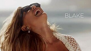 Vixen voluptuous blonde Blake rewards her boyfriend with a titty fuck