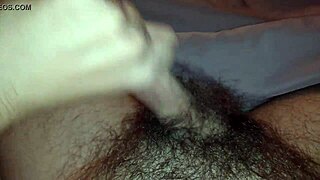 Penis play session 6 with hairy close-up action
