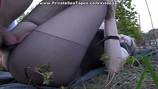 i watch my blonde giv blowjob in the woods, oh god