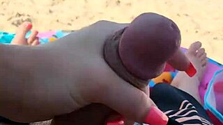 getting him off with a hot blowjob on public beach. pure thrill!