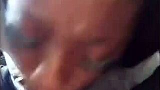 ebony chick sucks white dick sloppy