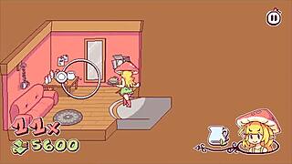 Futanari di funghi futa hentai game ep 4 kinky waitress is putting cum over the pizza