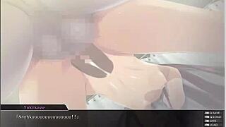 in taimanin yukikaze animation part 2, the heroine gets fingered and masturbates to creampie