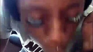 ebony chick sucks white dick sloppy