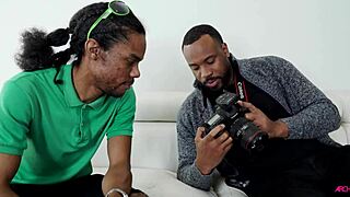 My huge-boob girlfriend sneaks off with the photographer for fun.