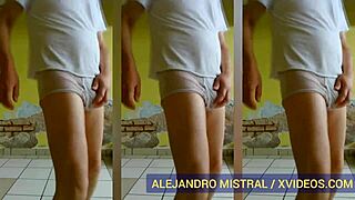 look at alejandro mistral dancing in wet underwear