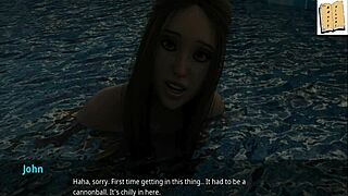 Watching WVM 26 where a hot brunette with big tits performs deepthroat.