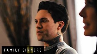 Reagan Foxx Seduces Stepson with Big Tits Touch