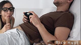 Sloppy Blowjob And Deepthroat Fuck For Gf's Mouth!