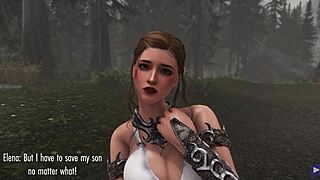 Elena makes a deal involving big cock and creampie.