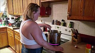 scarlett catches step-son in steamy blowjob moment with facial finish