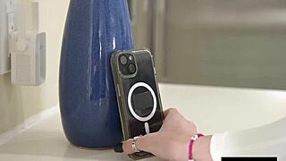 Sexy teen babe rips stockings and spreads - wet pussy?