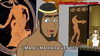 Brazilian Cartoon Gods With Huge Cocks In Gay Porno!