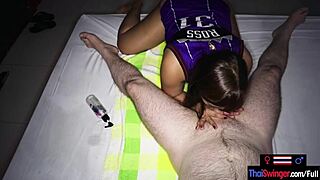 this thai amateur with a big round butt gave a body massage that ended in hot sex