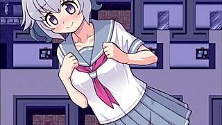 i flash and masturbate as exhibitionist girl serina suzuyo in hentai game