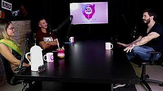 Blonde in lingerie uses toys.