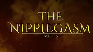 femdom mistress teases and licks bound slave's nipples to orgasm