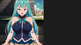 konosuba aqua standing sex creampie - ohh my waifu h game