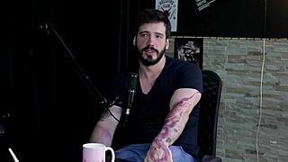 Blonde in lingerie uses toys.