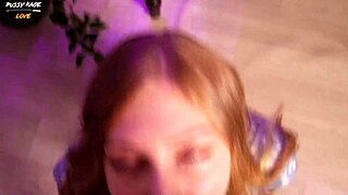 quickie with petite classmate in stockings ends in cum