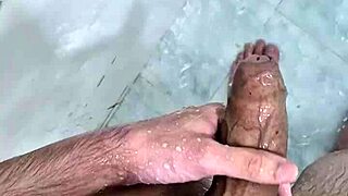 Oh, that cute Brazilian twink cumming solo in the shower!
