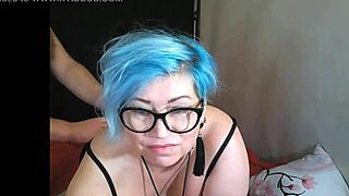 bluehead mature demonstrates gaping pussy with pissing then gets doggystyled