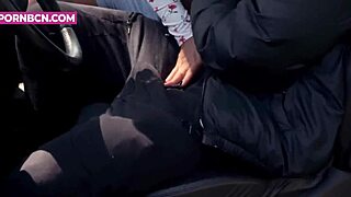 Woman obsessed with boy's big black cock gets rough sex outdoors.