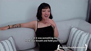 Goth Nicole Spanks And Face Fucks On Sofa!