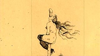 vintage erotic illustration of anime hentai