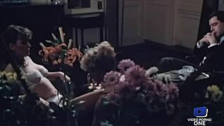 marianne et dominique, sexy french babes pleasin the butler in vintage group fun