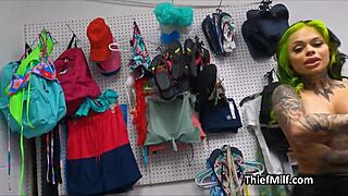 watch this curvy inked milf get pounded hard