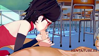 WATCH BAKUGOU KATSUKI & SARADA UZUMAKI HAVE SEX AT SCHOOL IN THIS HOT HENTAI ANIMATION!